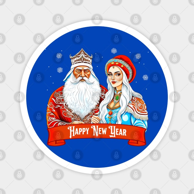 Ded Moroz and Snow Maiden Magnet by HolidayBug
